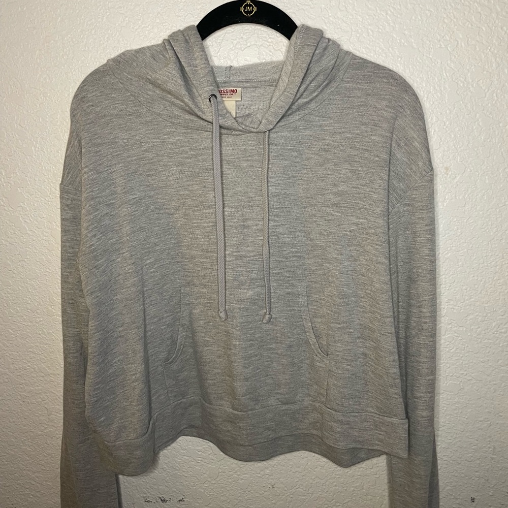 Grey crop hoodie